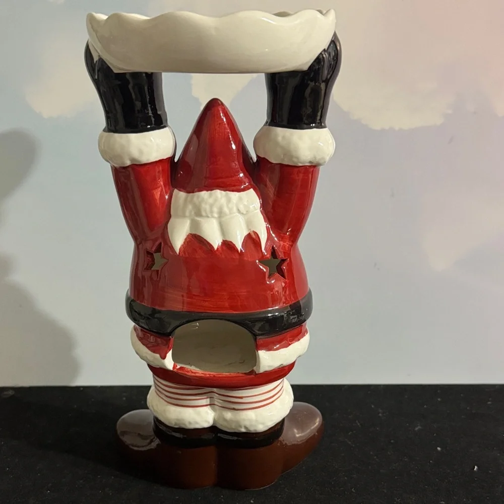 Festive Santa Candle Holder - Red and White 2002 Target Santa candle holder
